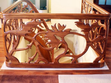 Balustrady i poręcze 1-Balustrada i poręcz drewniana