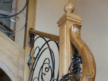 Balustrady i poręcze 2-Poręcz, słupek drewniany