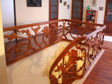 Schody drewniane-schody policzkowe gięte 47
